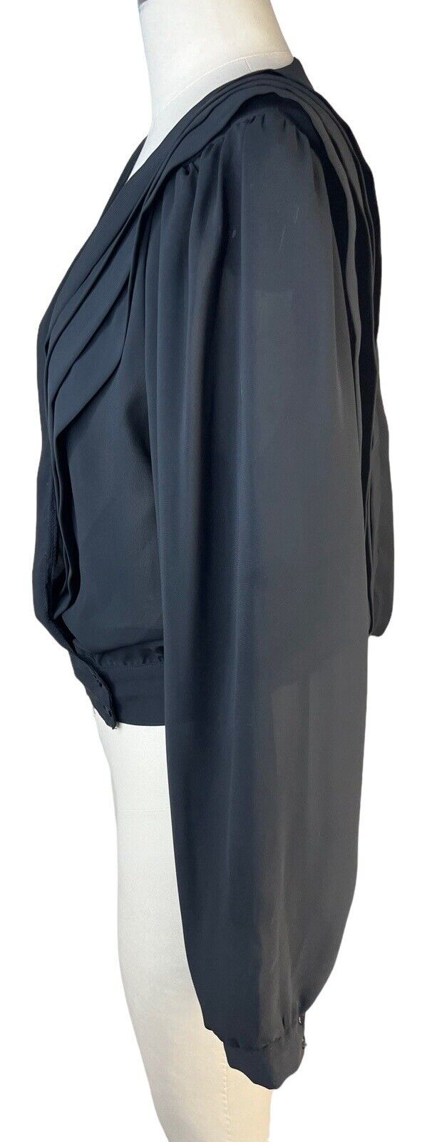 Women’s Ivey’s Thoroughbred Black Long Sleeved Pleated Blouse