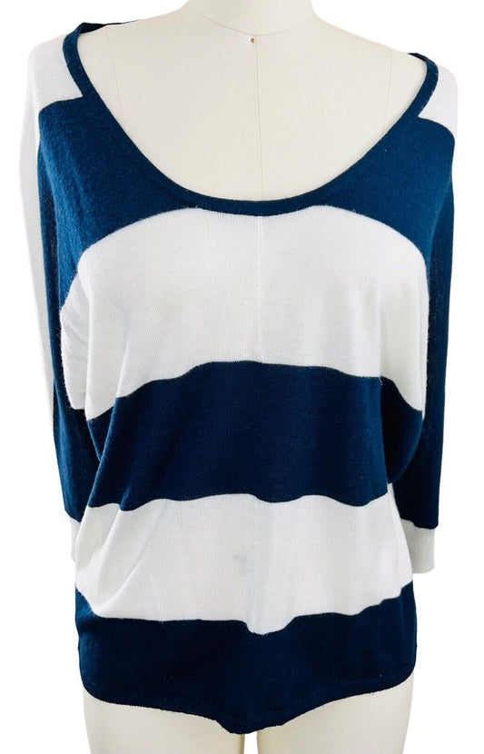 Viscose Cashmere Color Block Sweater By Splendid Size Small