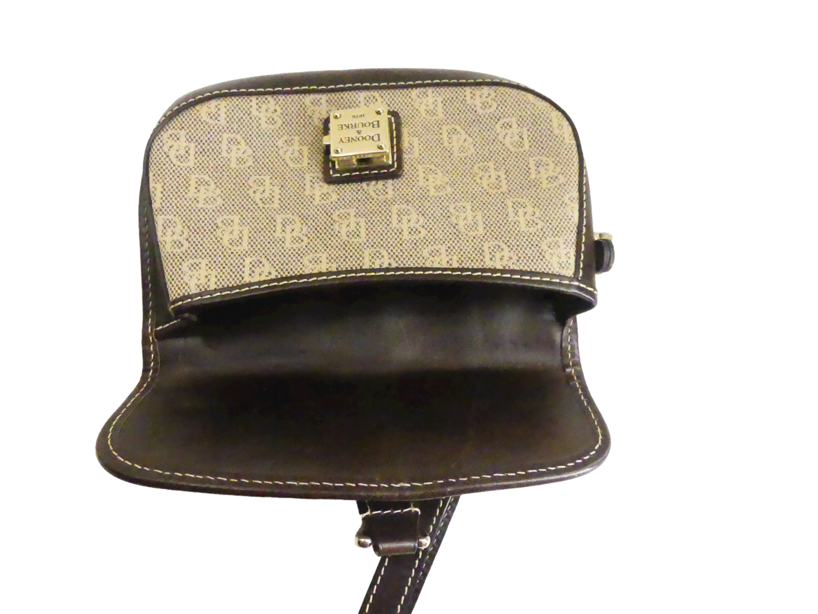 Dooney & Bourke Monogram Cotton/Canvas Wristlet Push Lock Closure