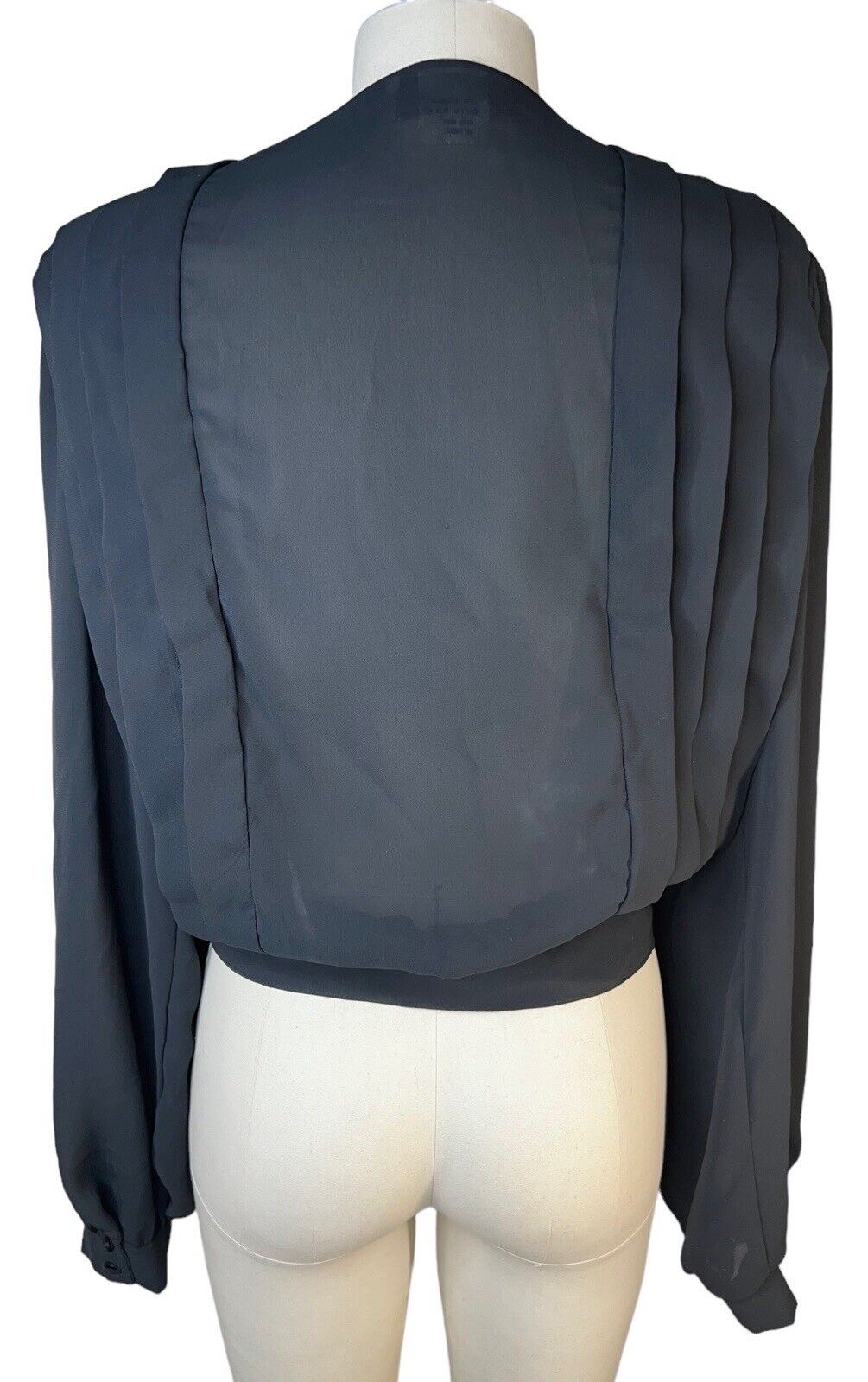 Women’s Ivey’s Thoroughbred Black Long Sleeved Pleated Blouse