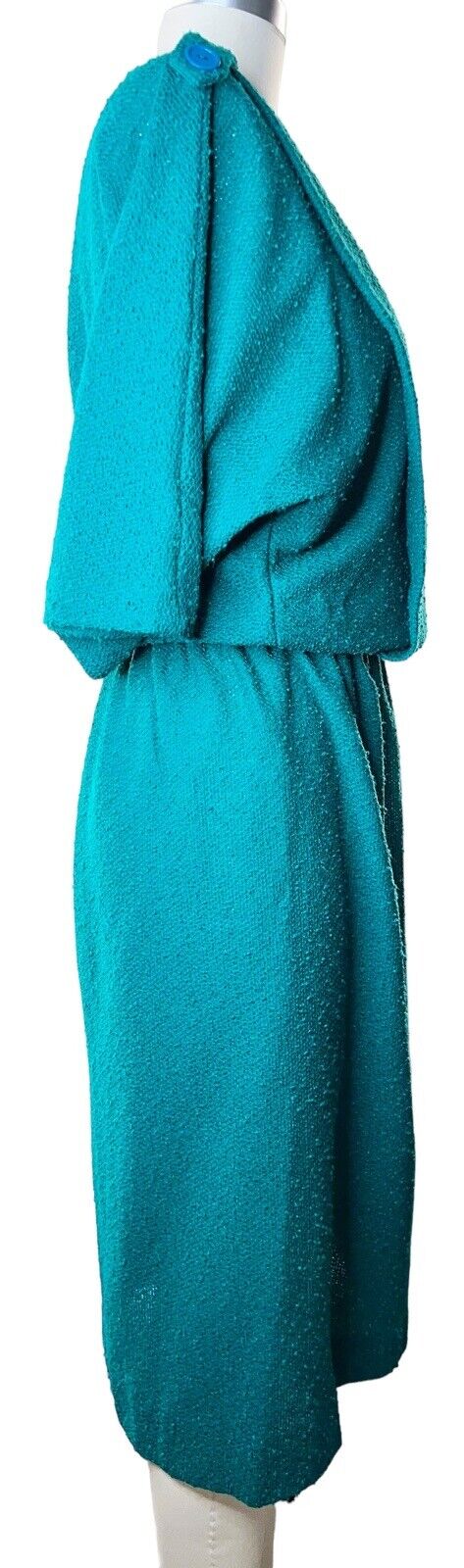 Toni Todd Silk Kelly Green Midi Dress Size Small