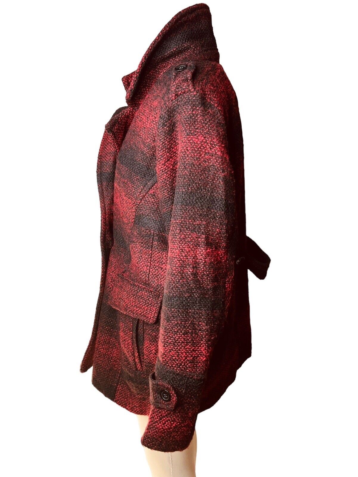 IB Diffusion Double Breasted 3/4 Length Poly Cotton Rayon Pea Coat Size 2X