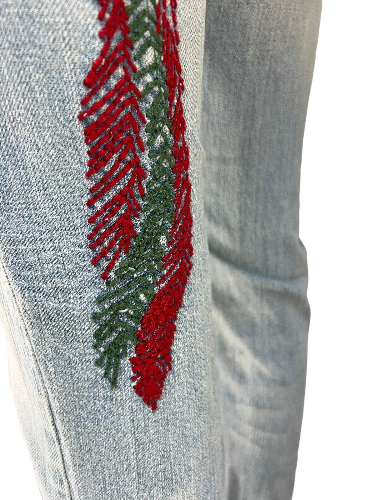 Desigual Womens Embellished Low-rise Skinny Denim Jeans Waist 32.5 Inches
