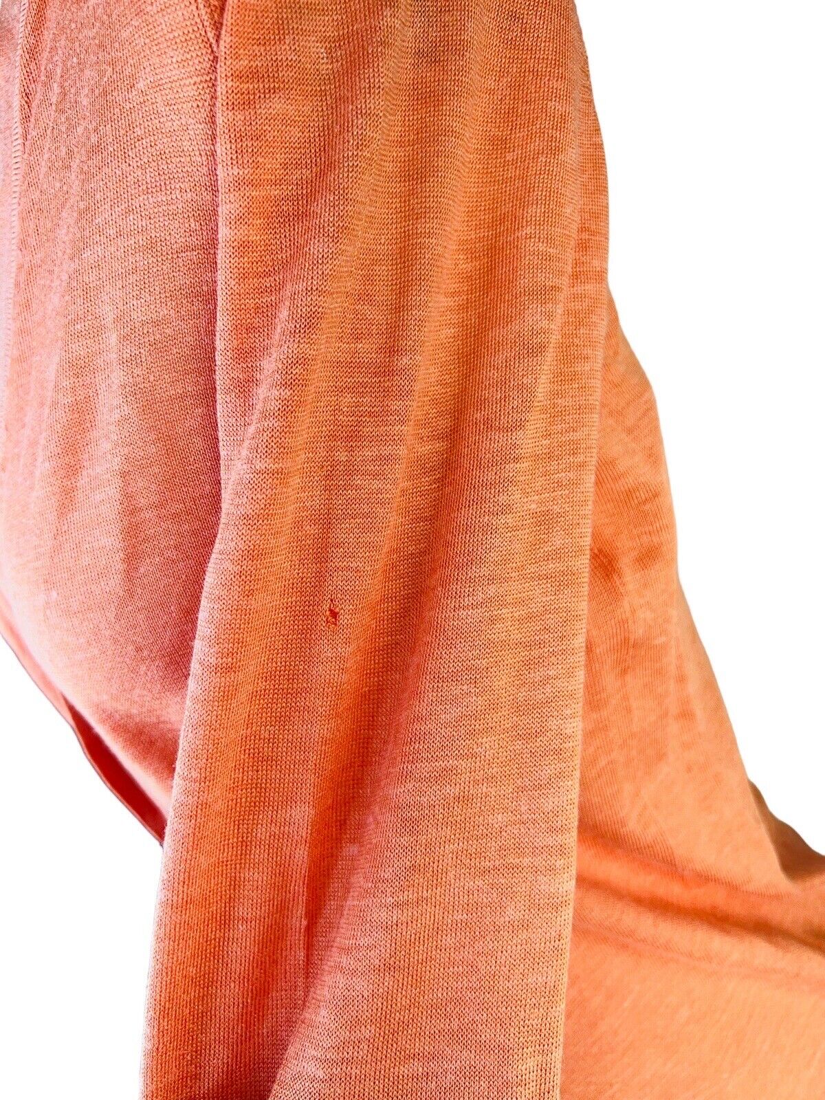 Ann Taylor Women’s Deep Coral Silk Linen Long-sleeved Cardigan Size Medium 