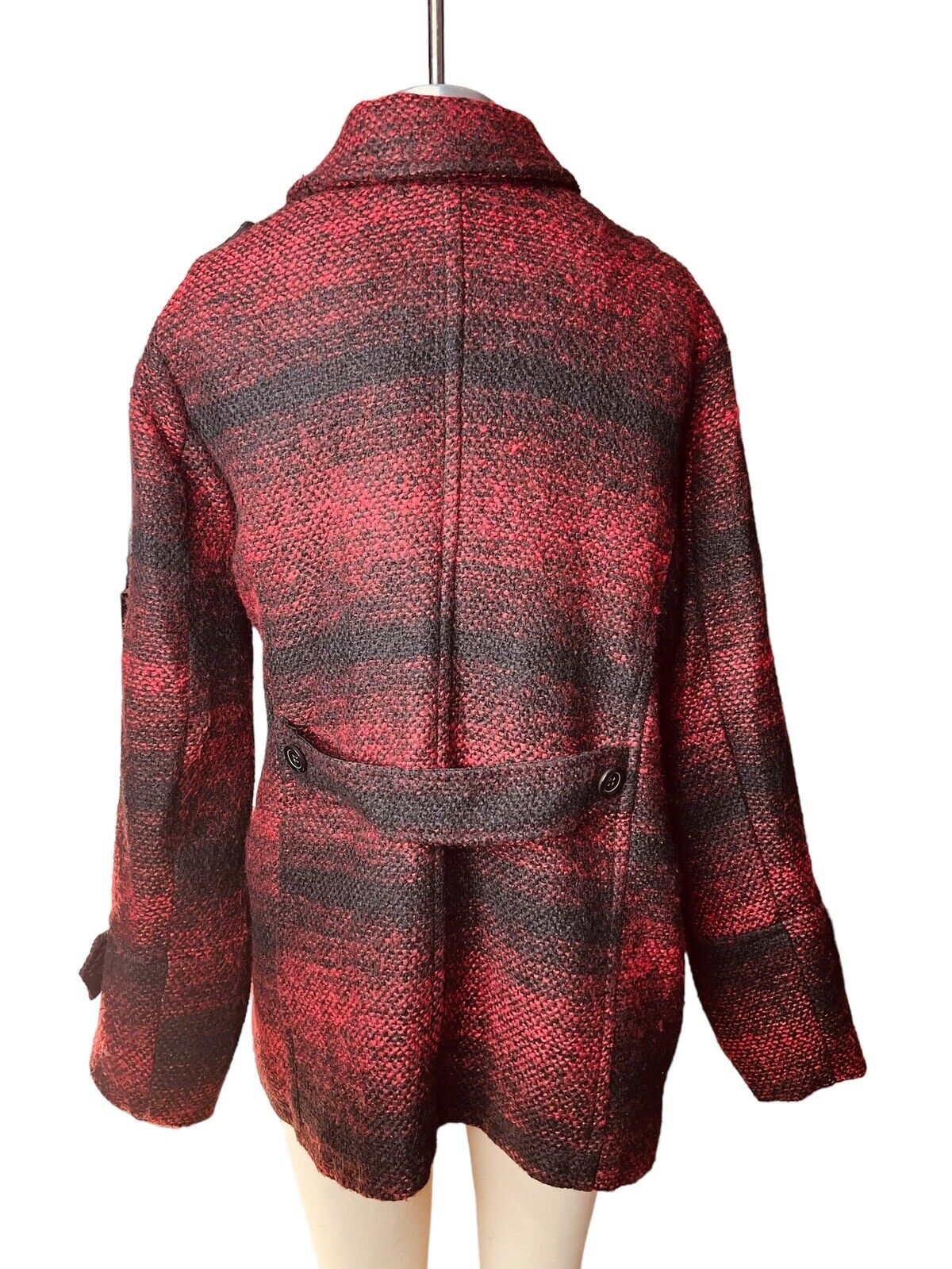 IB Diffusion Double Breasted 3/4 Length Poly Cotton Rayon Pea Coat Size 2X