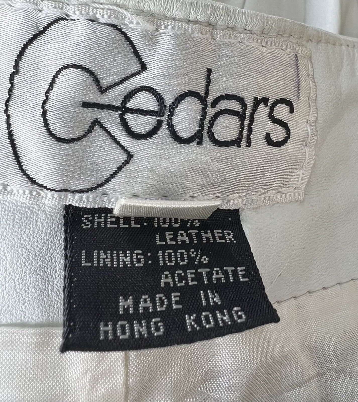 Cedars White Leather Straight Pencil Skirt Size 6