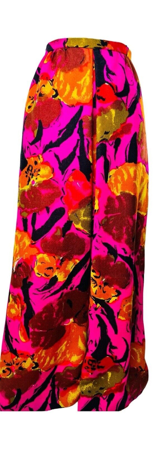 Nelly De Grab Colorful Wool Maxi Skirt 27 Inch Waist