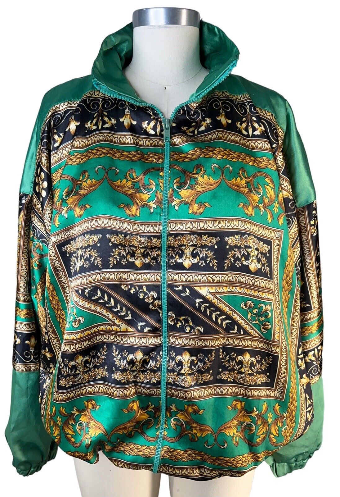 Women’s Vintage Super Collection Bomber Jacket Baroque Italian Chain Size M