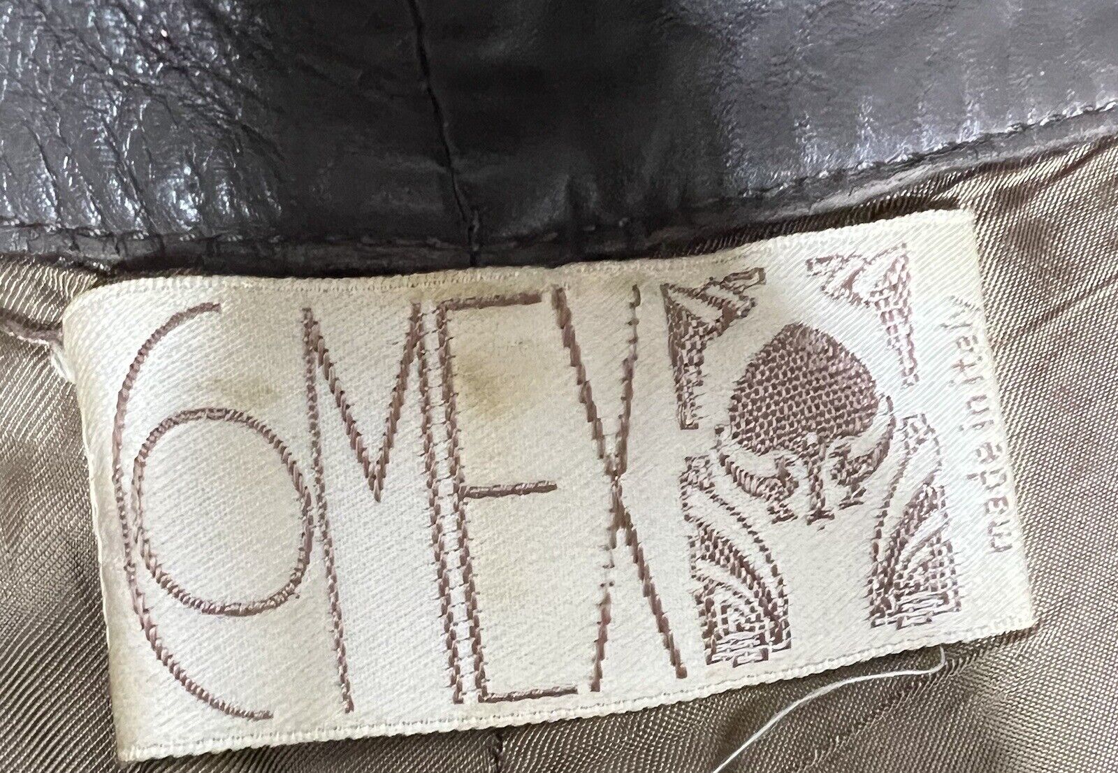 Comex Italian Soft Lambskin Brown Leather Trousers Size 46