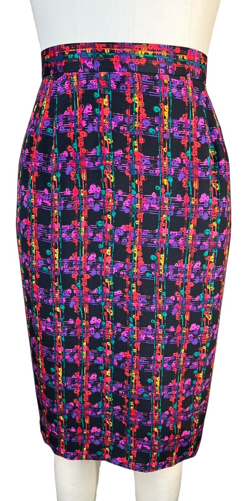 Tom Smith New York Abstract Checkerboard Asymmetric Silk Two-piece Suit Size 14