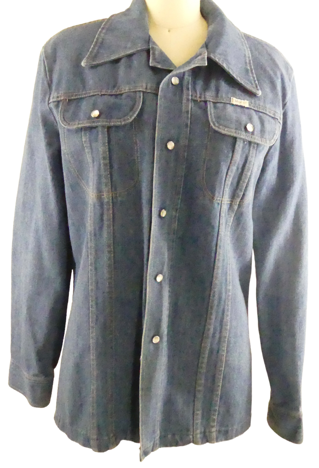 Do Nothing By Sedgefield Denim Shirt Jacket With Pearl Button Snaps Size M