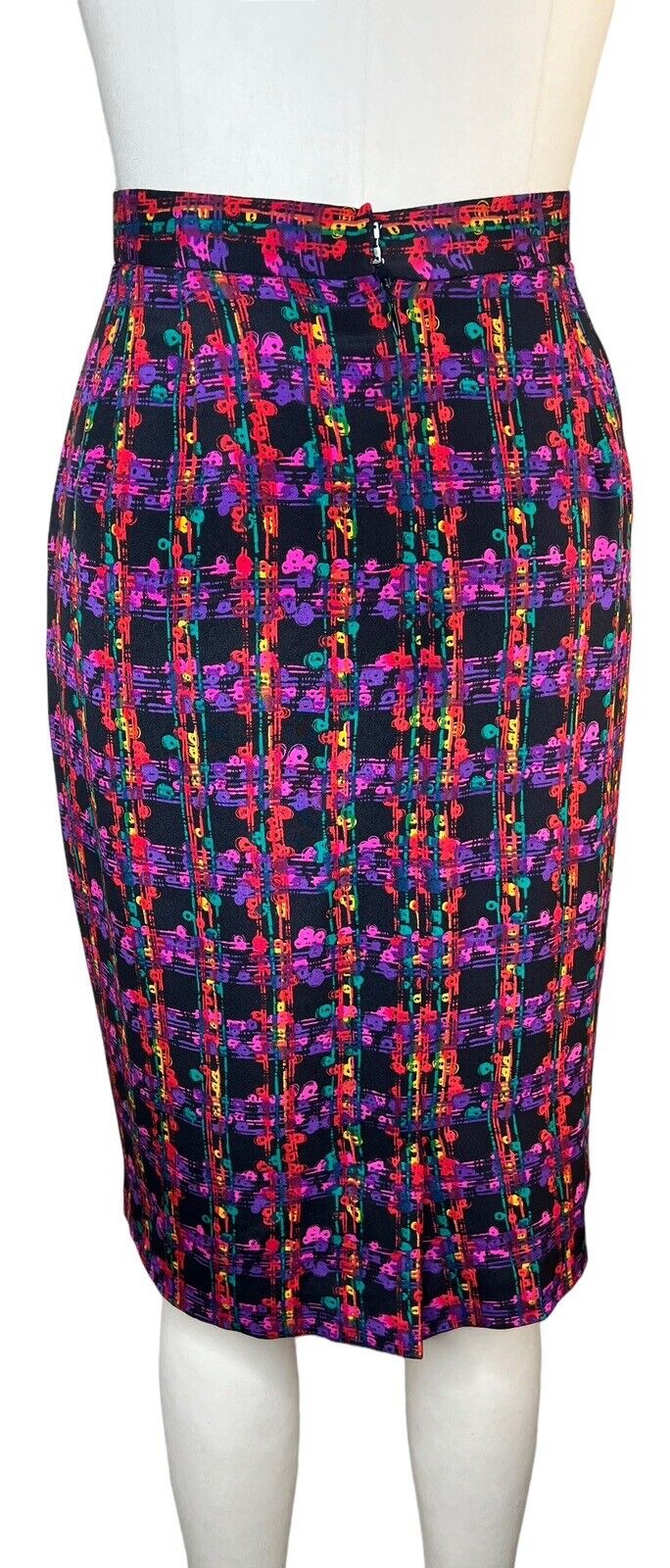 Tom Smith New York Abstract Checkerboard Asymmetric Silk Two-piece Suit Size 14