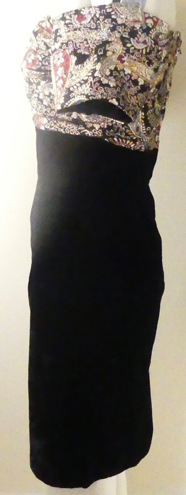 Scott McClintock Formal Dress Jacquard Crushed Velvet Size 2