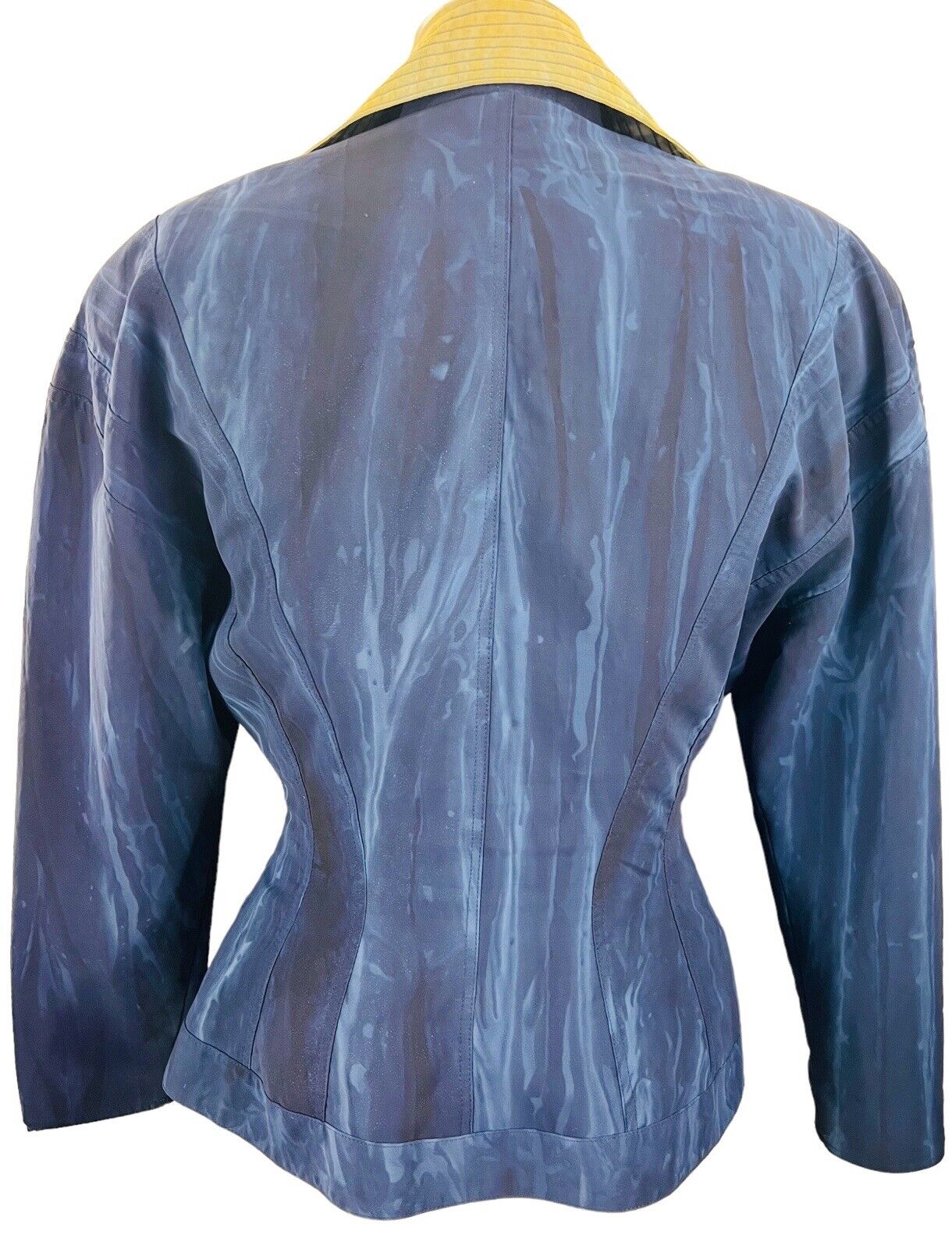 J Harris Blazer Dolman Sleeve  Tie Dye Gold Tone Embellishment Size S/M