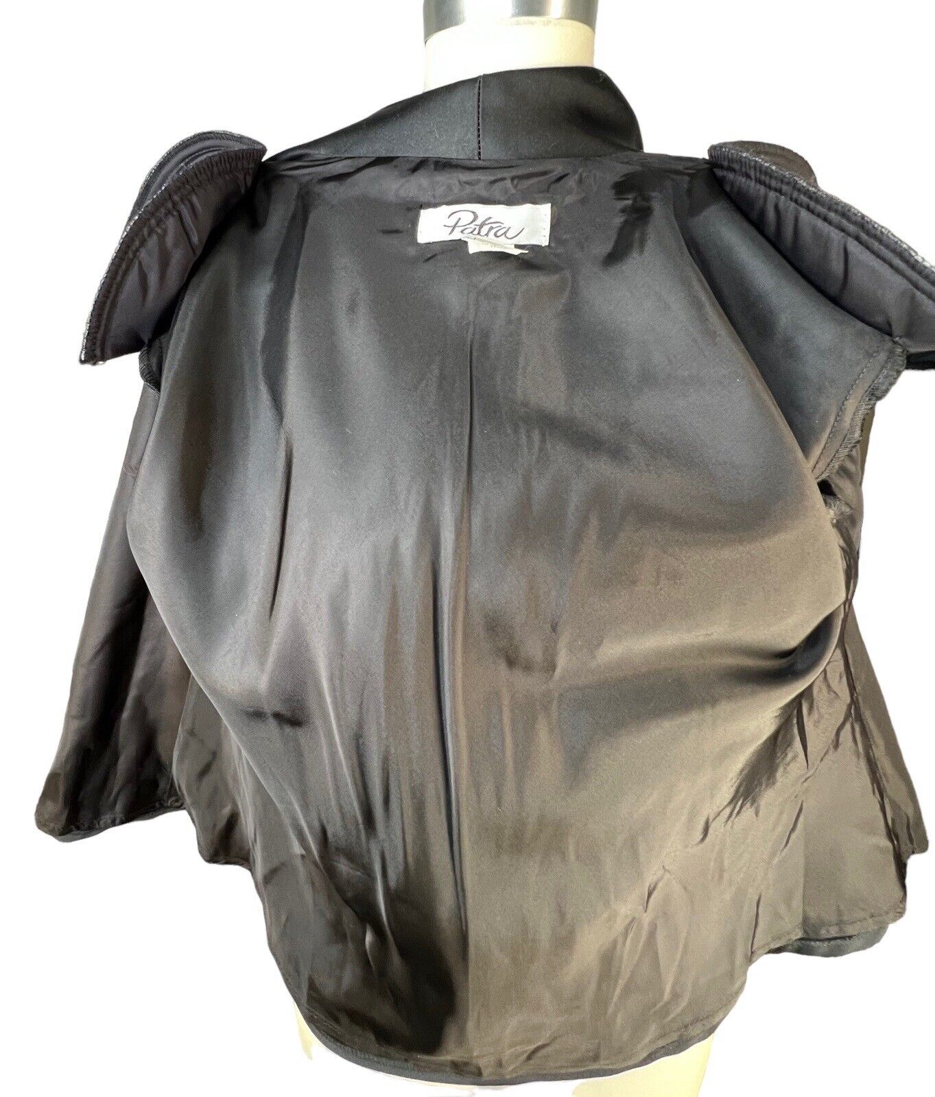 Patra Women’s Black Draped Couture Blazer Size Medium 