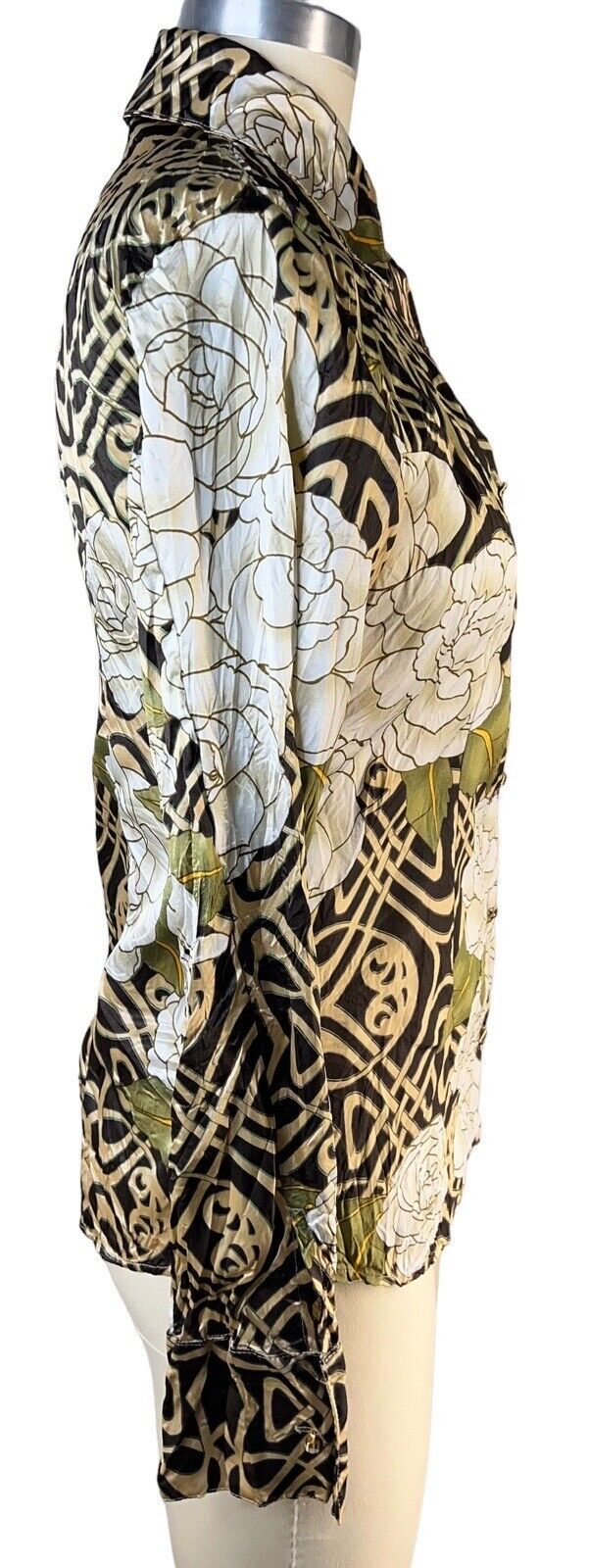 Secret Avenue Women’s Long-sleeved Silky Poly Blouse Size M