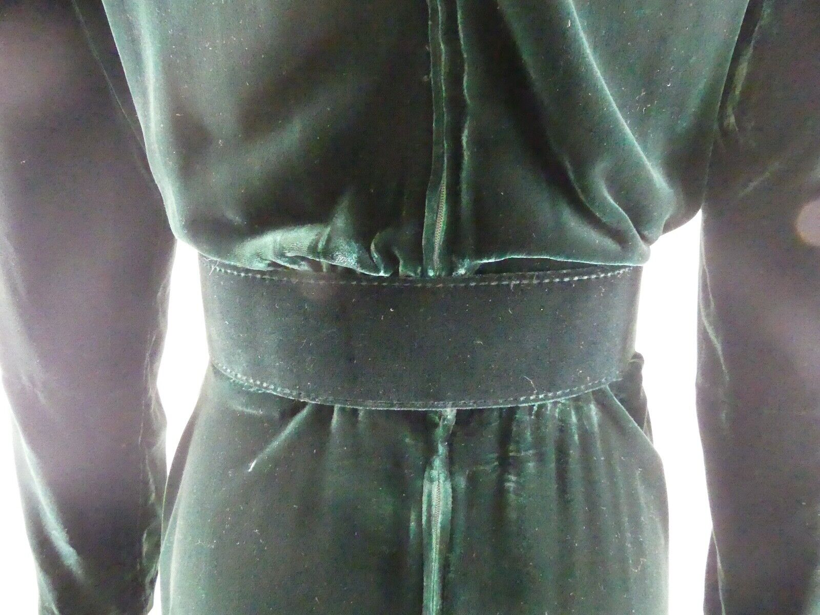 Women's Maggy London for Talbots Emerald/Hunter Green Rayon & Silk Velour Dress