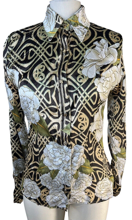 Secret Avenue Women’s Long-sleeved Silky Poly Blouse Size M