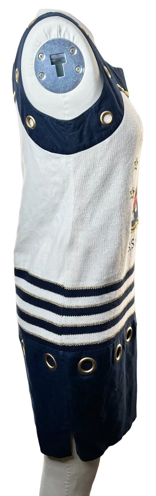 Sideffects Ramie & Cotton Sleeveless Sailor Dress Size Small