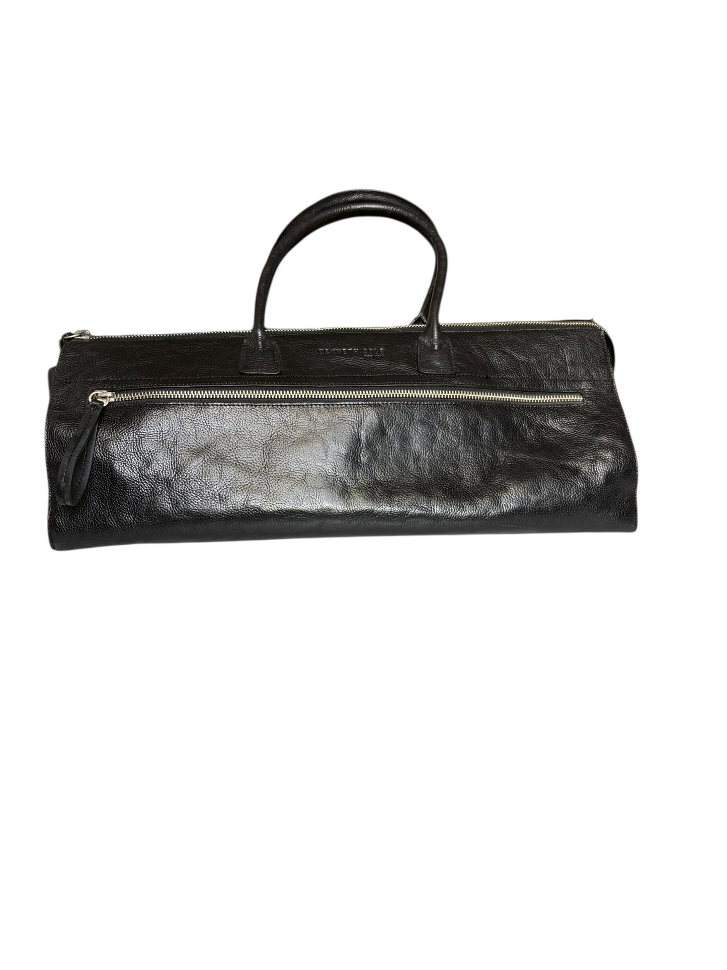 Kenneth Cole New York Black Leather Large Rectangular Handbag