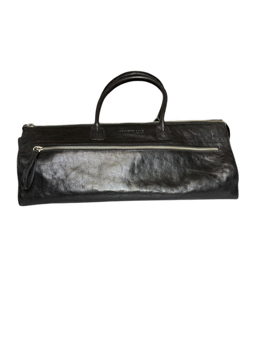 Kenneth Cole New York Black Leather Large Rectangular Handbag