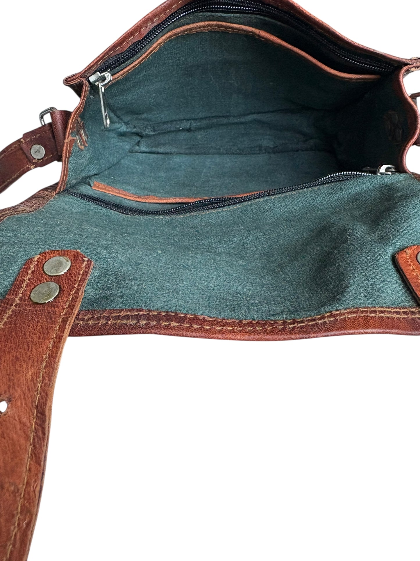 Vintage Leather Crossbody Satchel