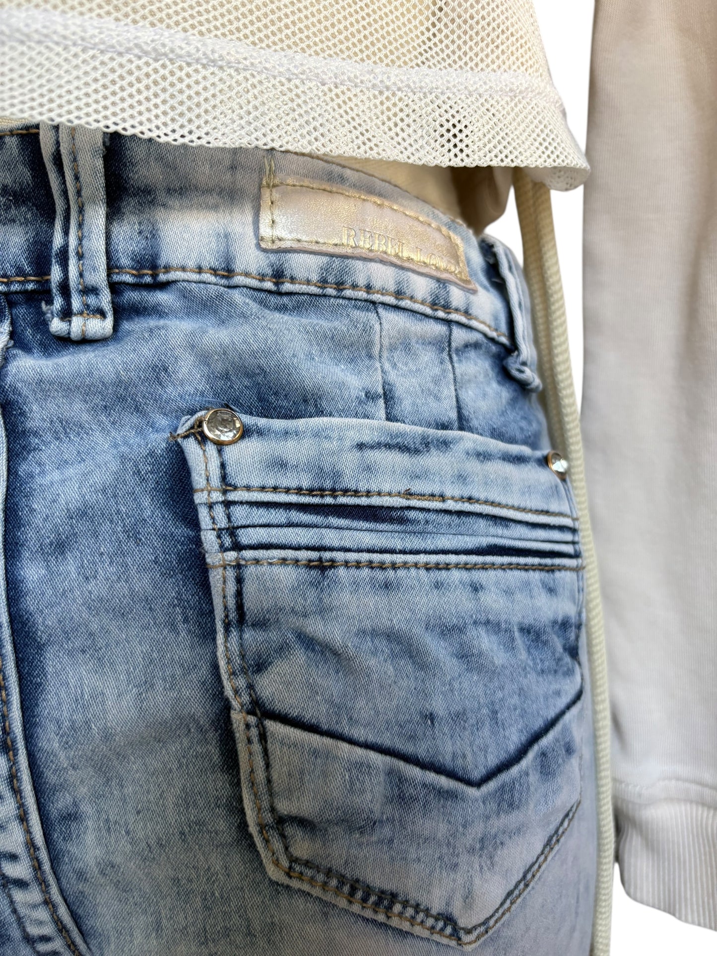 Rebel Love Low Rise Distressed Skinny Jeans