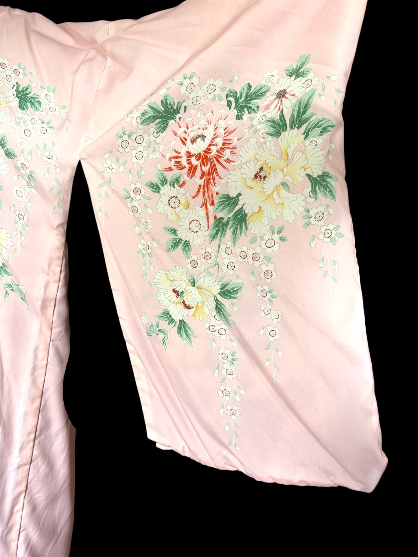 Vintage Bespoke Silk Japanese Reversible Kimono Made in Japan One Size