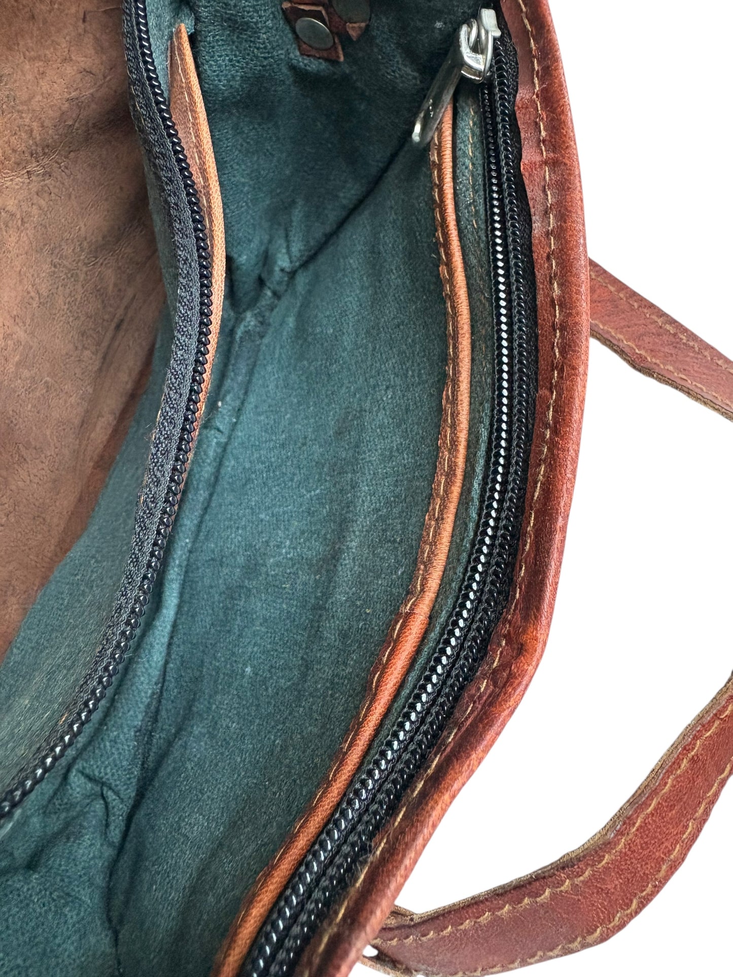 Vintage Leather Crossbody Satchel