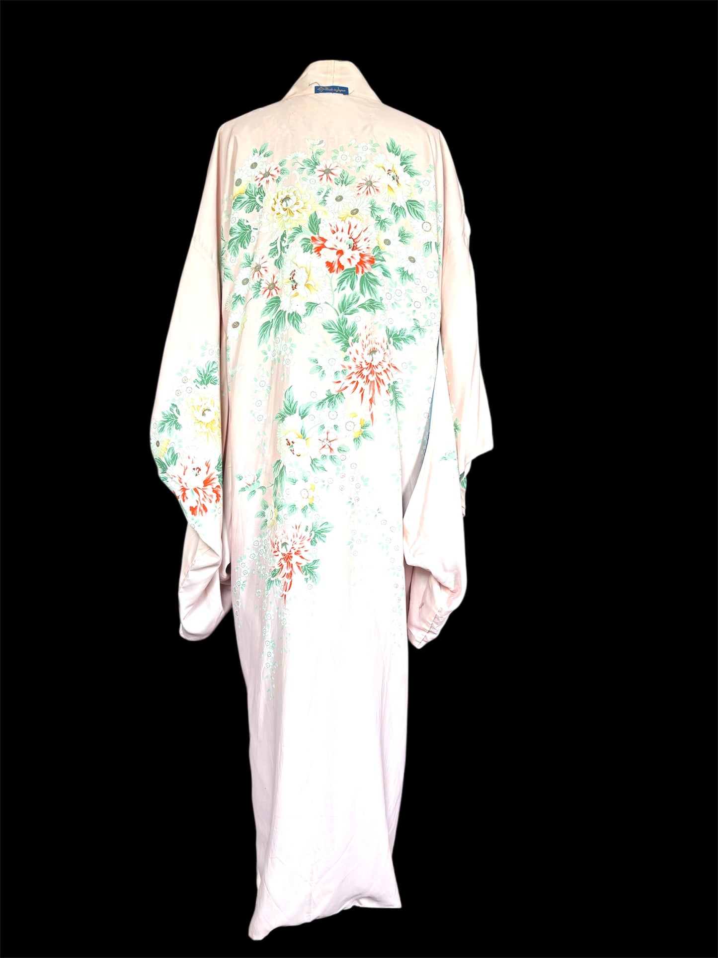 Vintage Bespoke Silk Japanese Reversible Kimono Made in Japan One Size