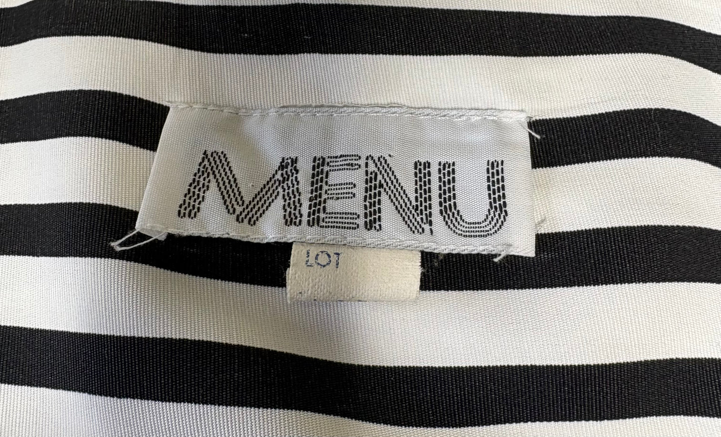 Vintage 1980’s MENU Rayon Striped Dress New Without Tags With Pockets
