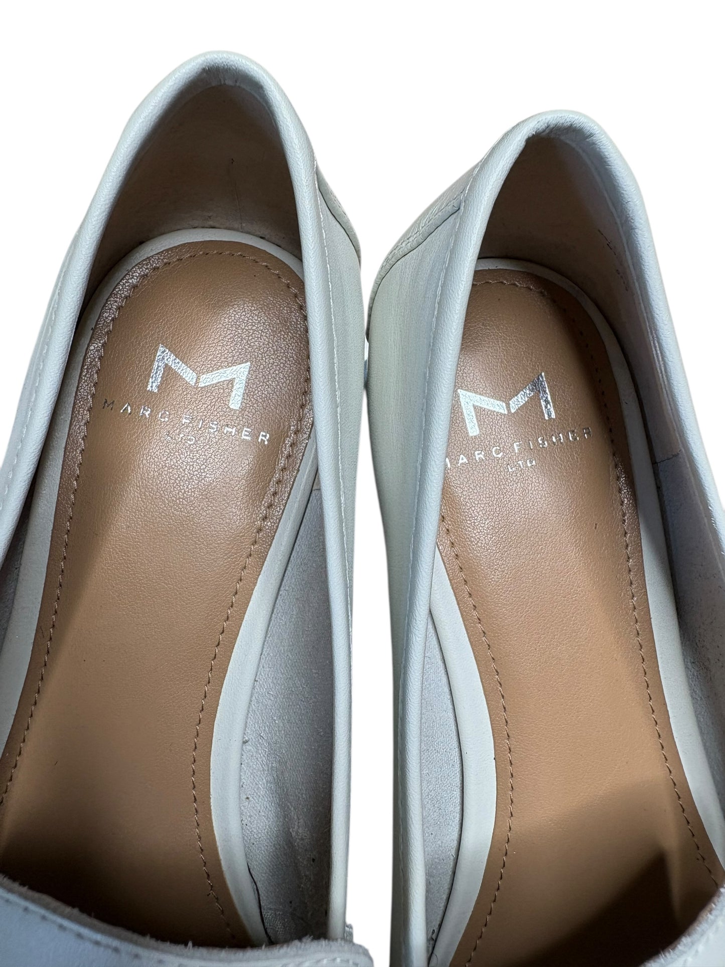 Marc Fisher LTD Off White Leather Penny Loafers