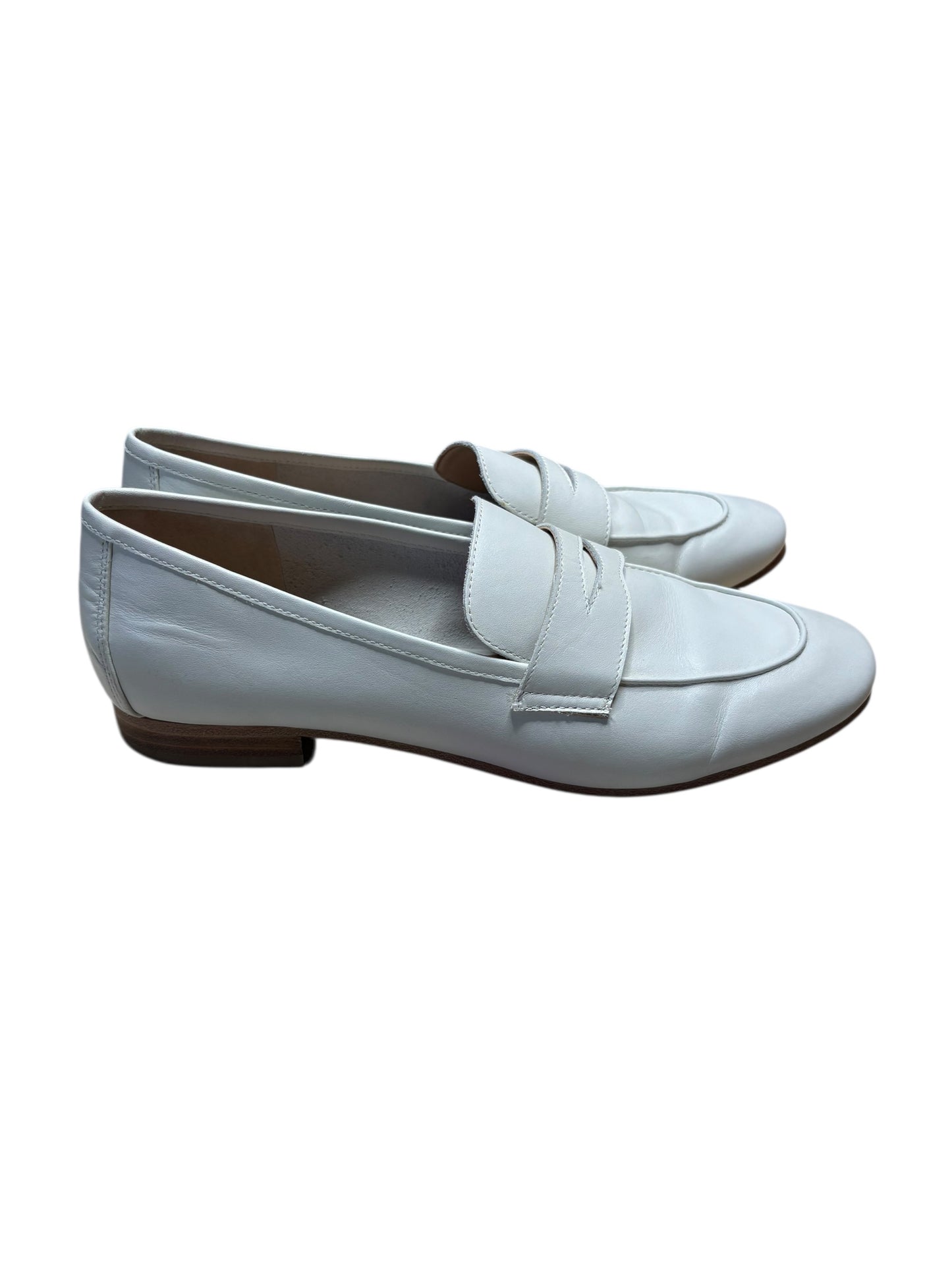 Marc Fisher LTD Off White Leather Penny Loafers