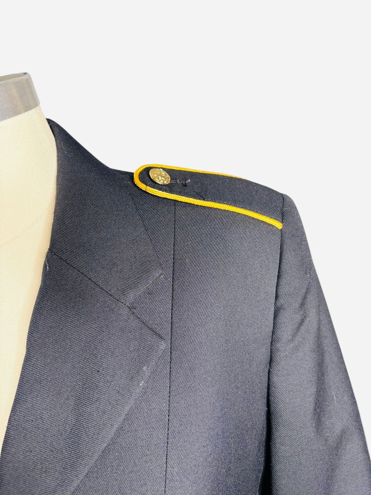 Navy Blue Military Jacket by Bremen-Bowdon