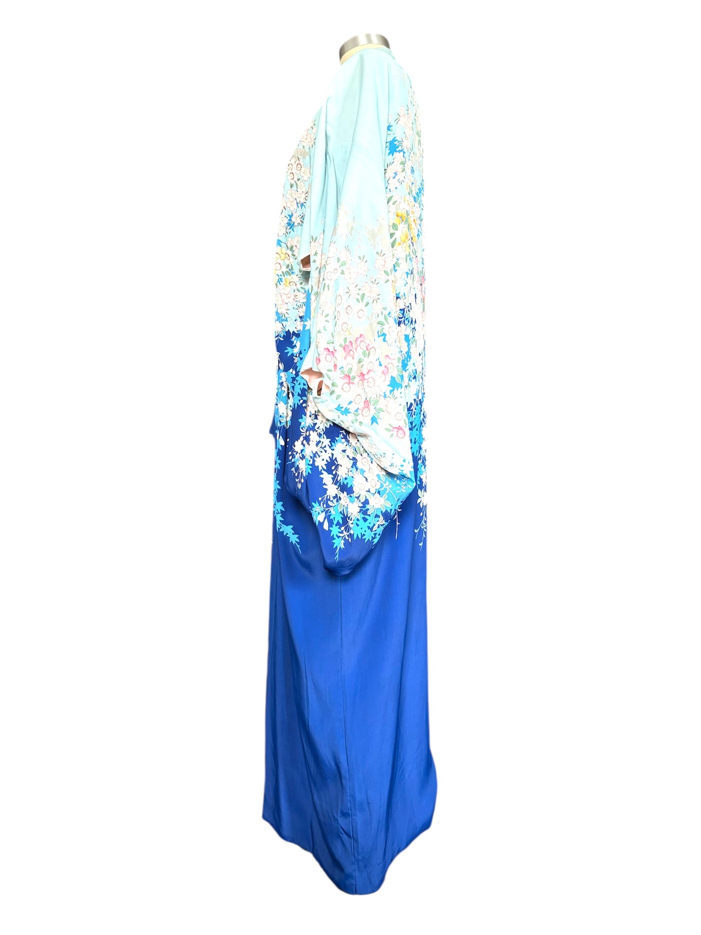 Vintage Bespoke Silk Japanese Reversible Kimono Made in Japan One Size