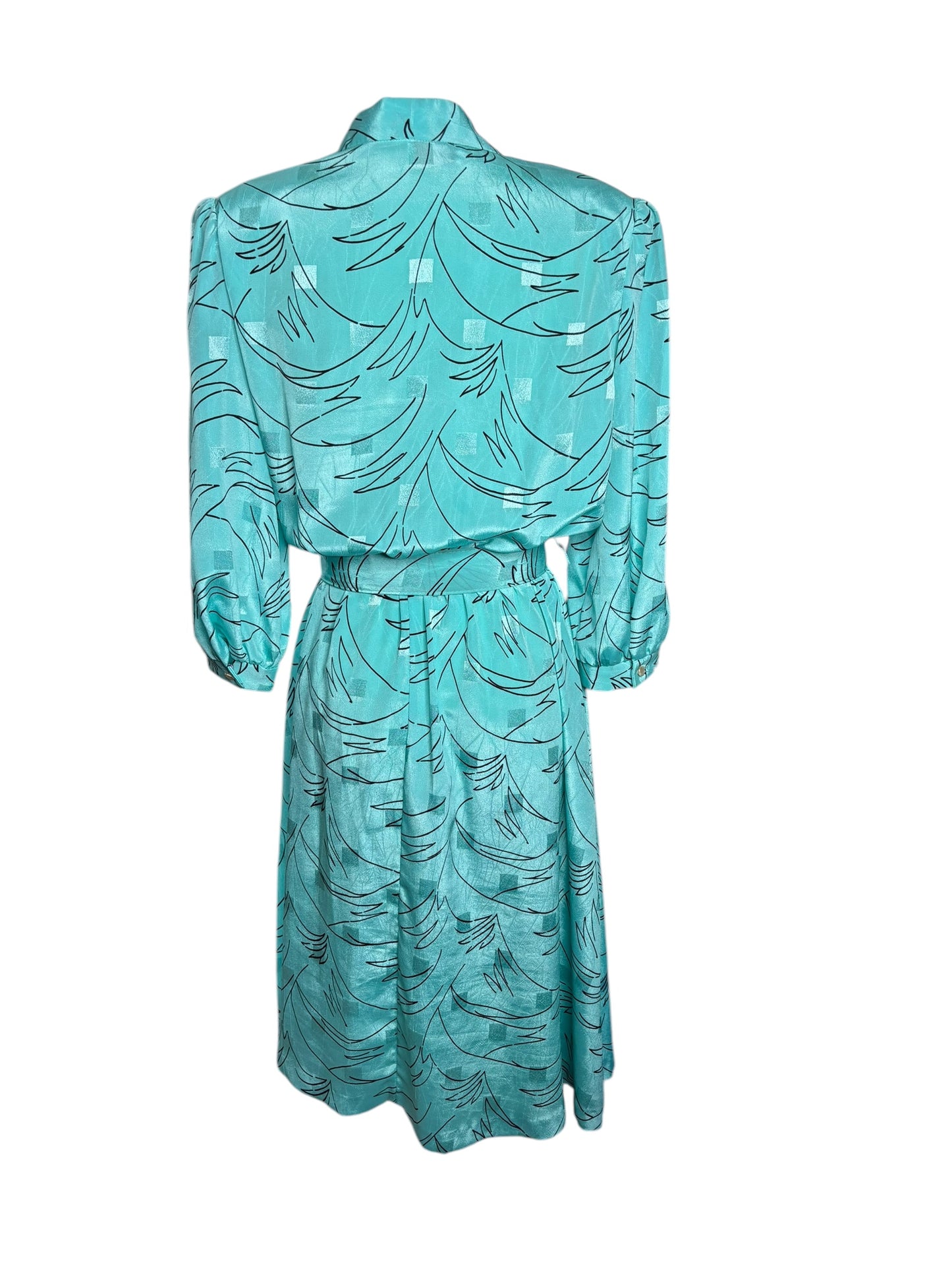 Vintage Lady Carol of New York Belted Fit and Flare Midi Dress