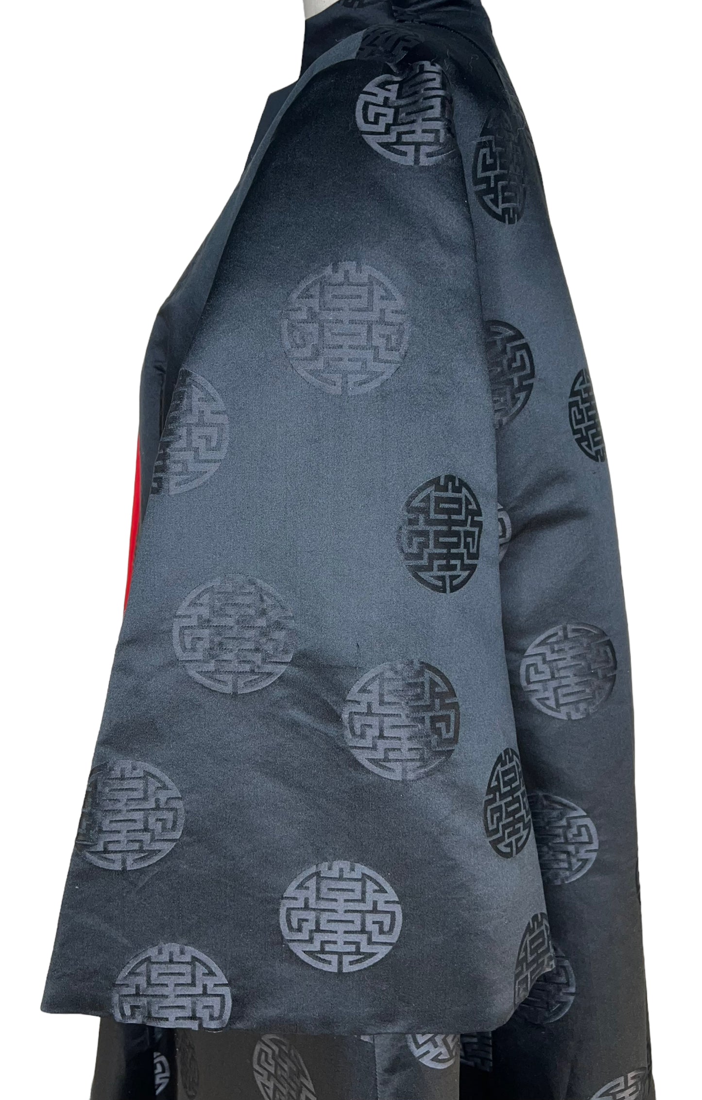 Vintage Bespoke Silk Japanese Reversible Kimono Made in Japan One Size with Pockets