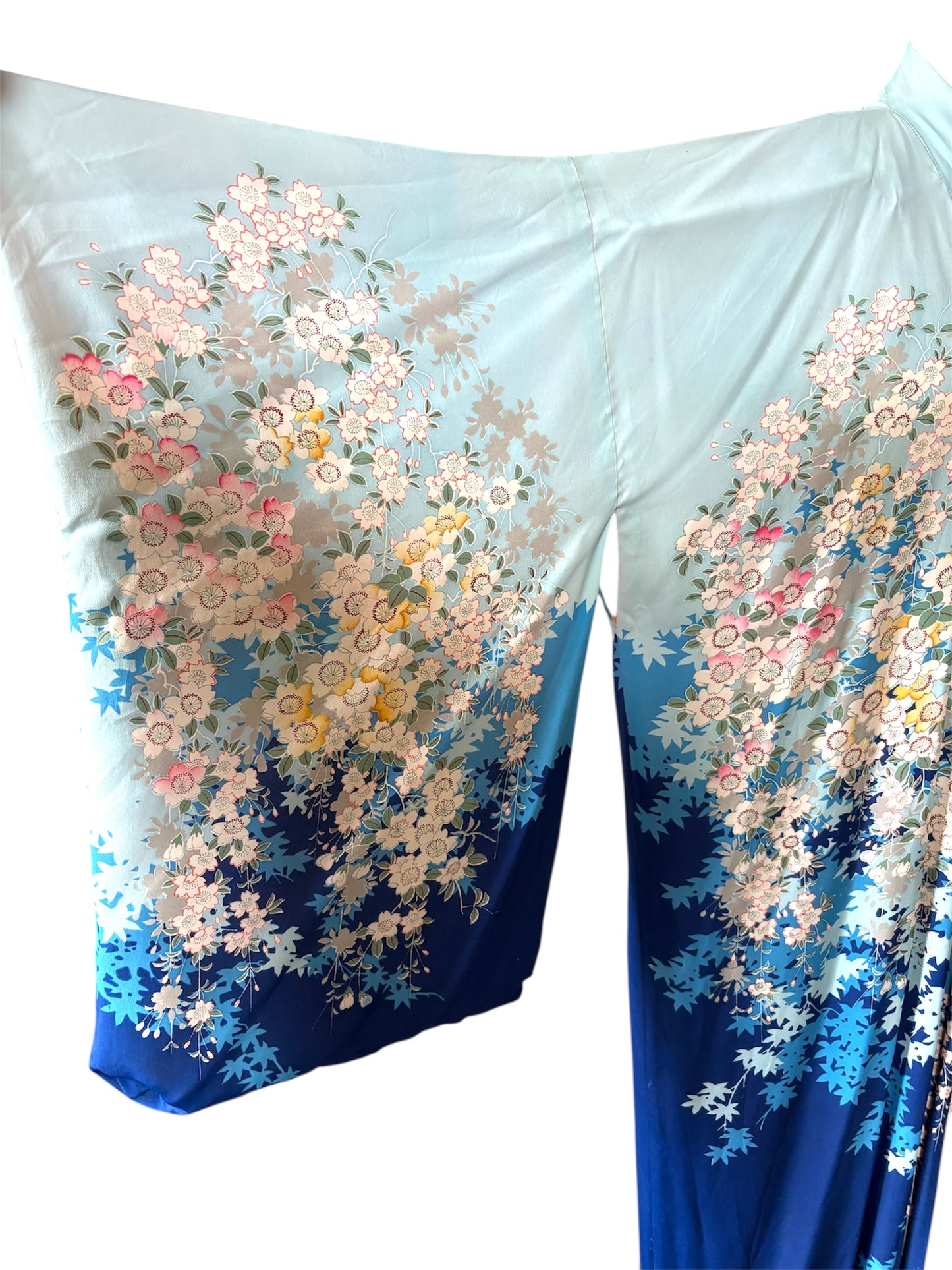 Vintage Bespoke Silk Japanese Reversible Kimono Made in Japan One Size