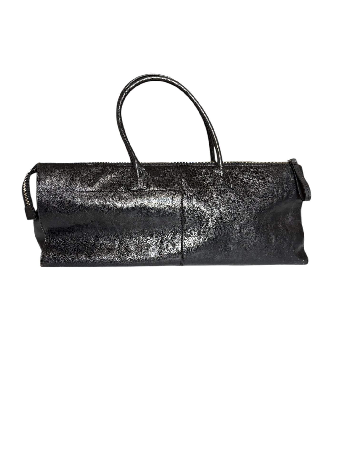 Kenneth Cole New York Black Leather Large Rectangular Handbag