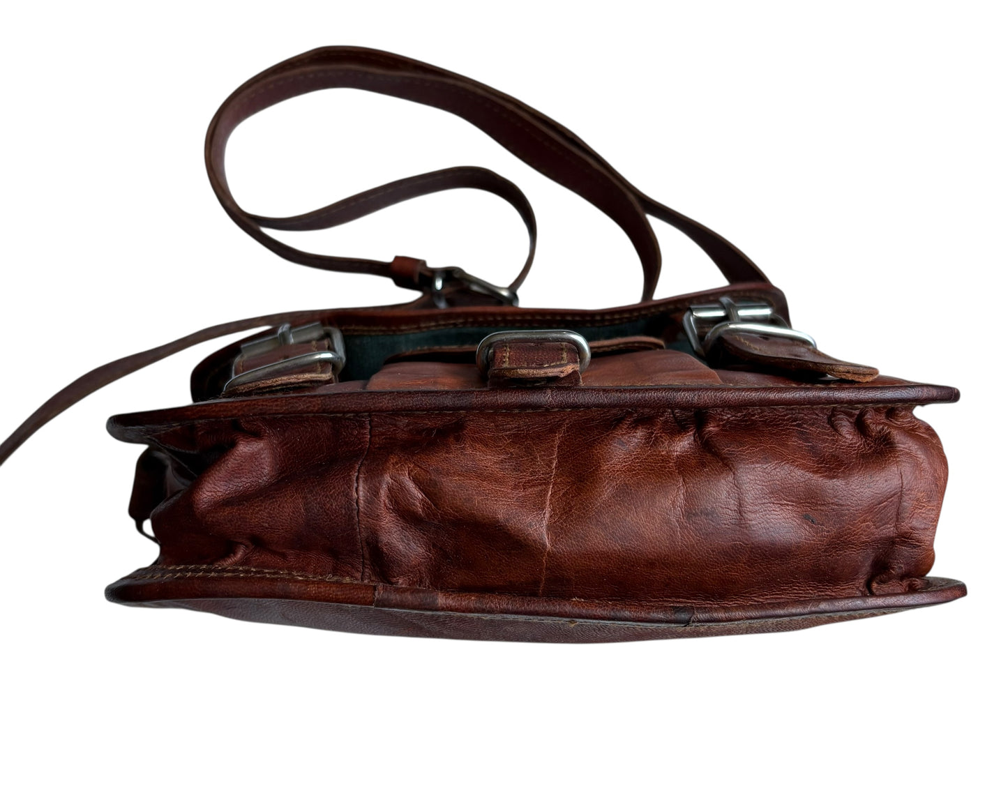 Vintage Leather Crossbody Satchel